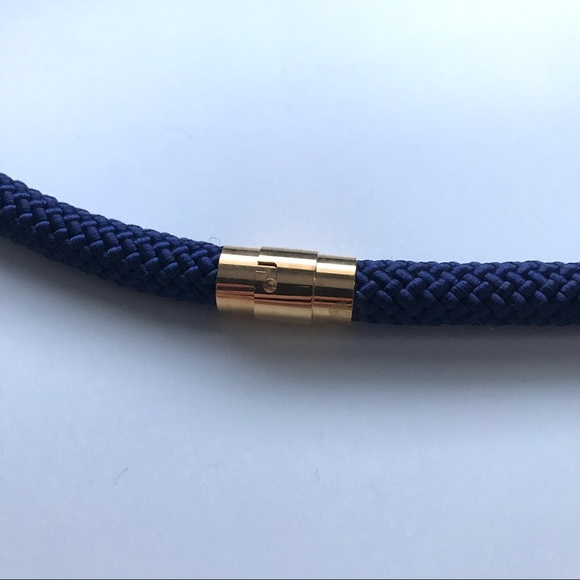 Navy blue rope necklace different ways to wear it - Picture 9 of 10